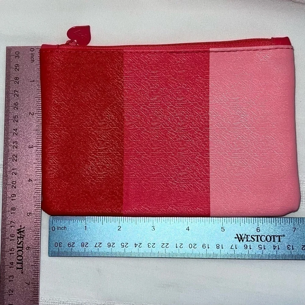 💄3/$12💄5/$15 ipsy Flying Colors Red & Pink Cosmetic Bag‎ EUC